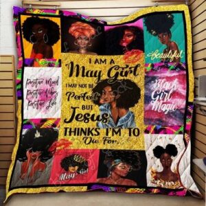 May Girl Black Queen Quilt Thh768  Quilt